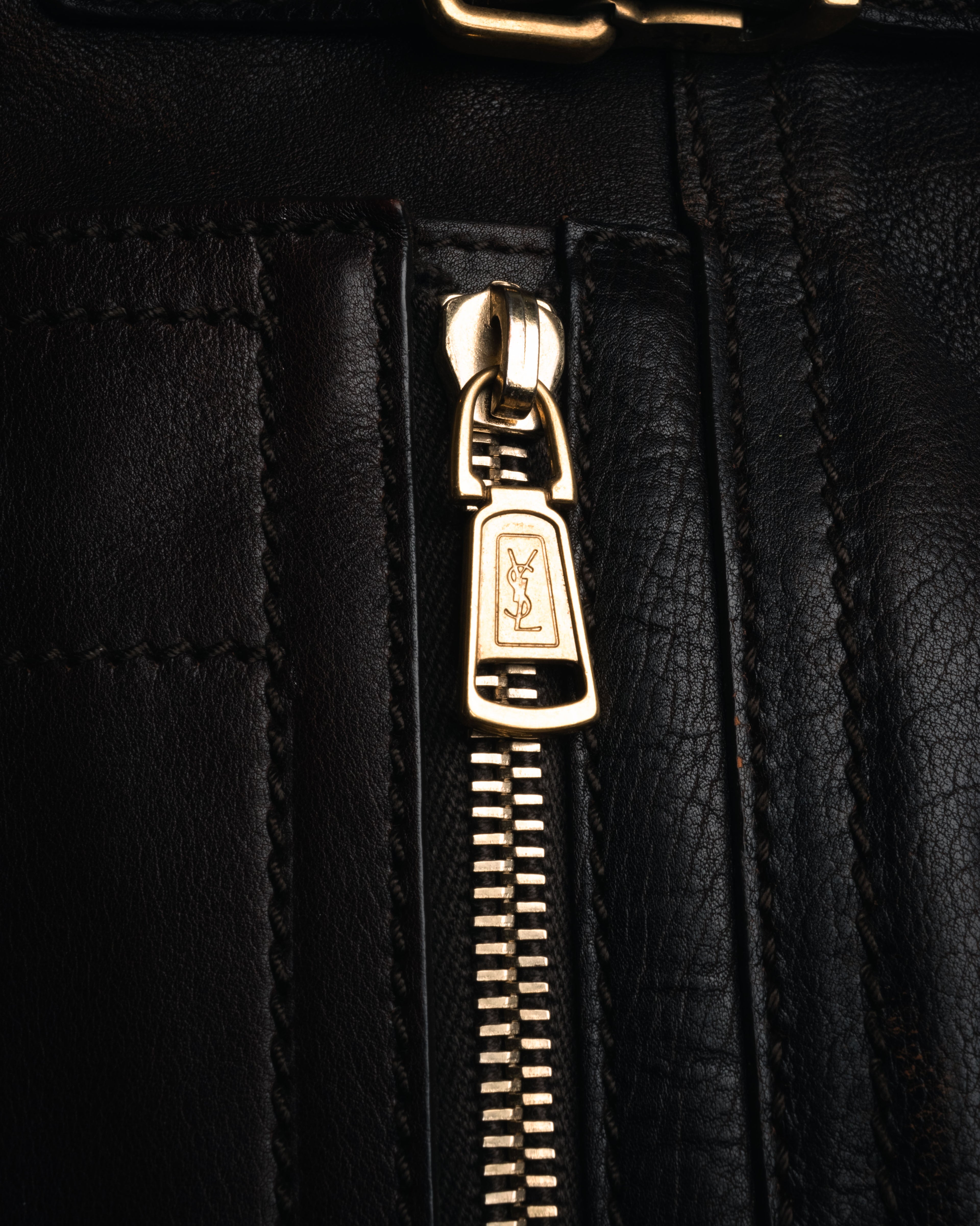 “Yves Saint Laurent” 2000’s downtown leather tote bag