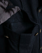 "Karl Lagerfeld"
Double breasted layered lapel oversized chester coat