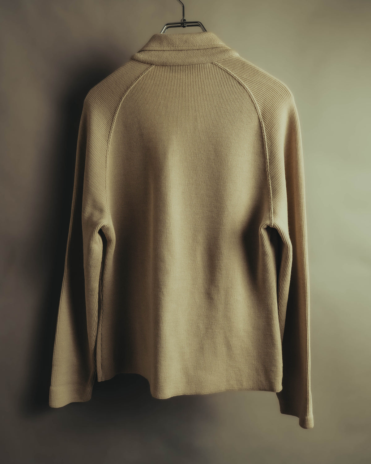 “Salvatore Ferragamo” 90’s-00’s Virgin wool raglan-sleeve cardigan jacket