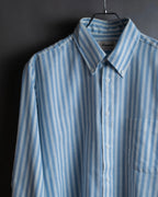 "Vintage light blue striped button-down shirt"