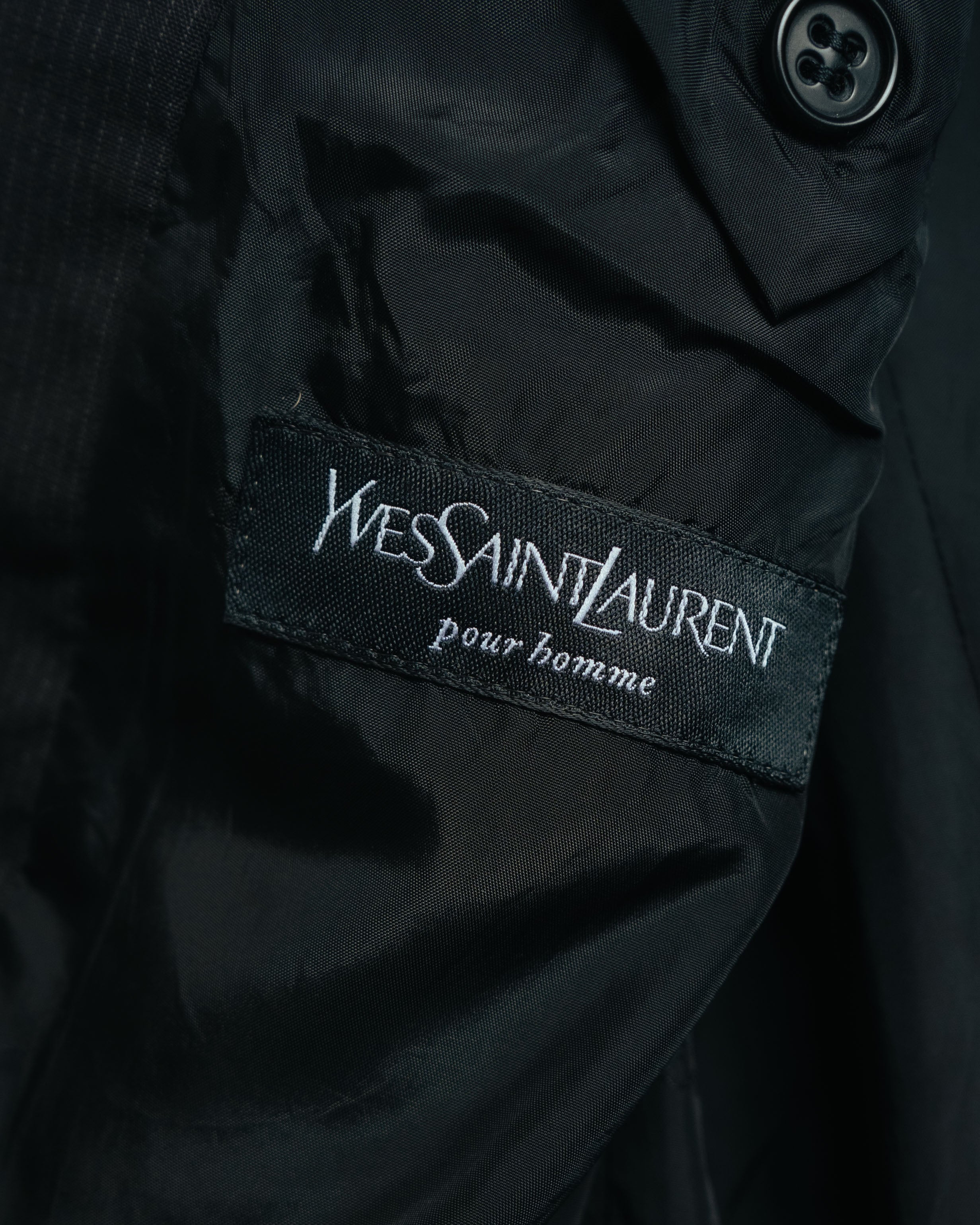 -MOOD Vintage Collections-
90’s Pinstripe wool tailored jacket
by Yves Saint Laurent pour homme