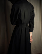 "tricot COMME des GARCONS" 90's Tailored collar belted long dress