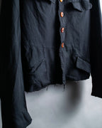 "COMME des GARCONS
COMME des GARCONS" 6 button detail raw edge jacket