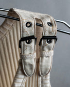 “Jean Paul Gautier” Double belted shoulder designed tank top