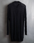 “Maison Martin Margiela” 2000’s Sheer shadow stripe long cardigan