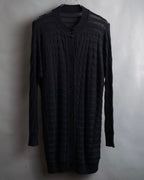 “Maison Martin Margiela” 2000’s Sheer shadow stripe long cardigan