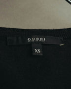 "GUCCI" 90's-10's Delicate lace-trim knit tank top