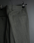 "YVES SAINT LAURENT" Deep pleat tapered wool slacks