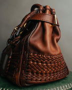 -SPECIAL- “GUCCI” 2016-2021 Archive inspired braided leather top handle bag