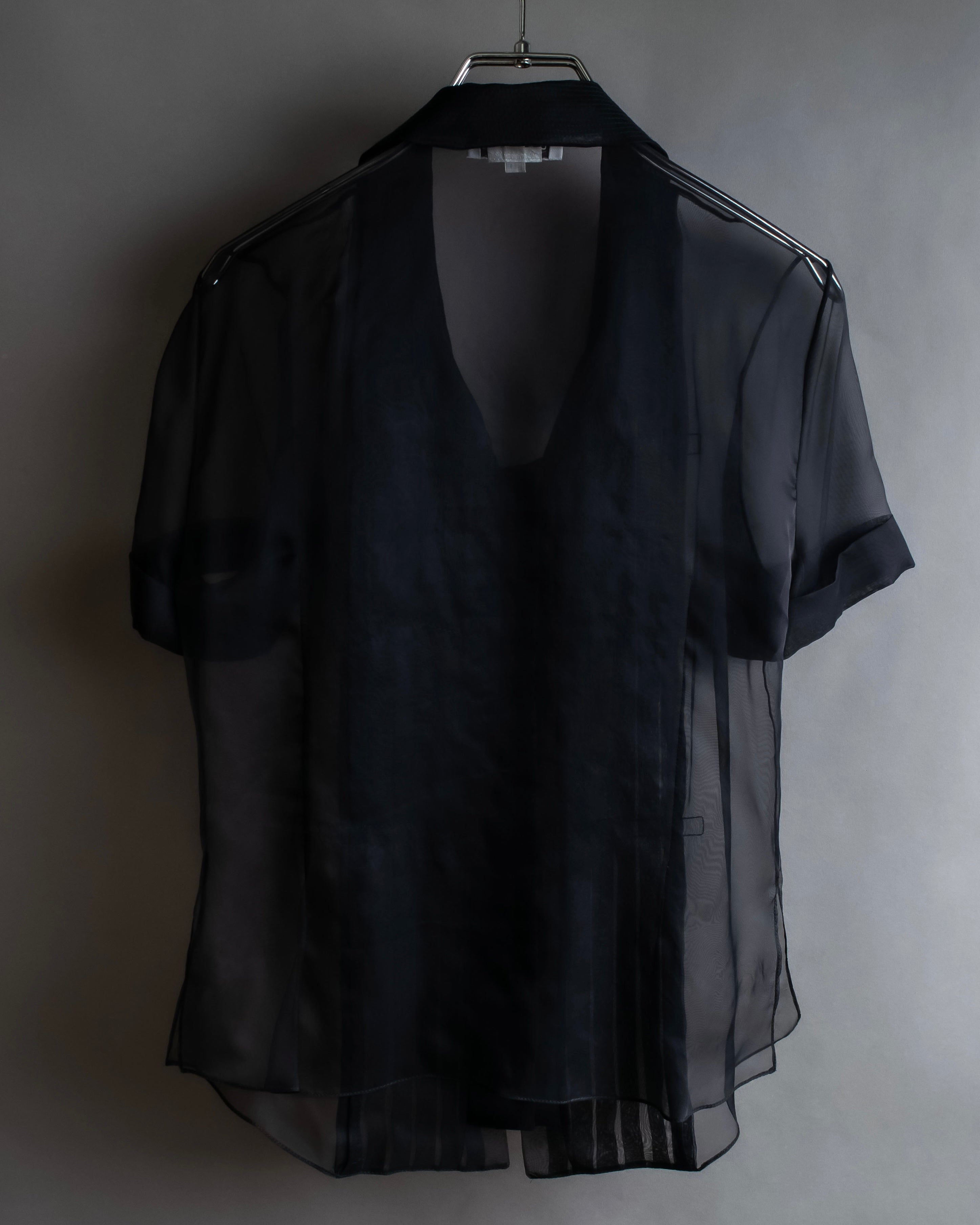 "CELINE" See-through layered design shirt & skirt set up