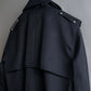 "VALENTINO" Belt docking design leather switching trench coat