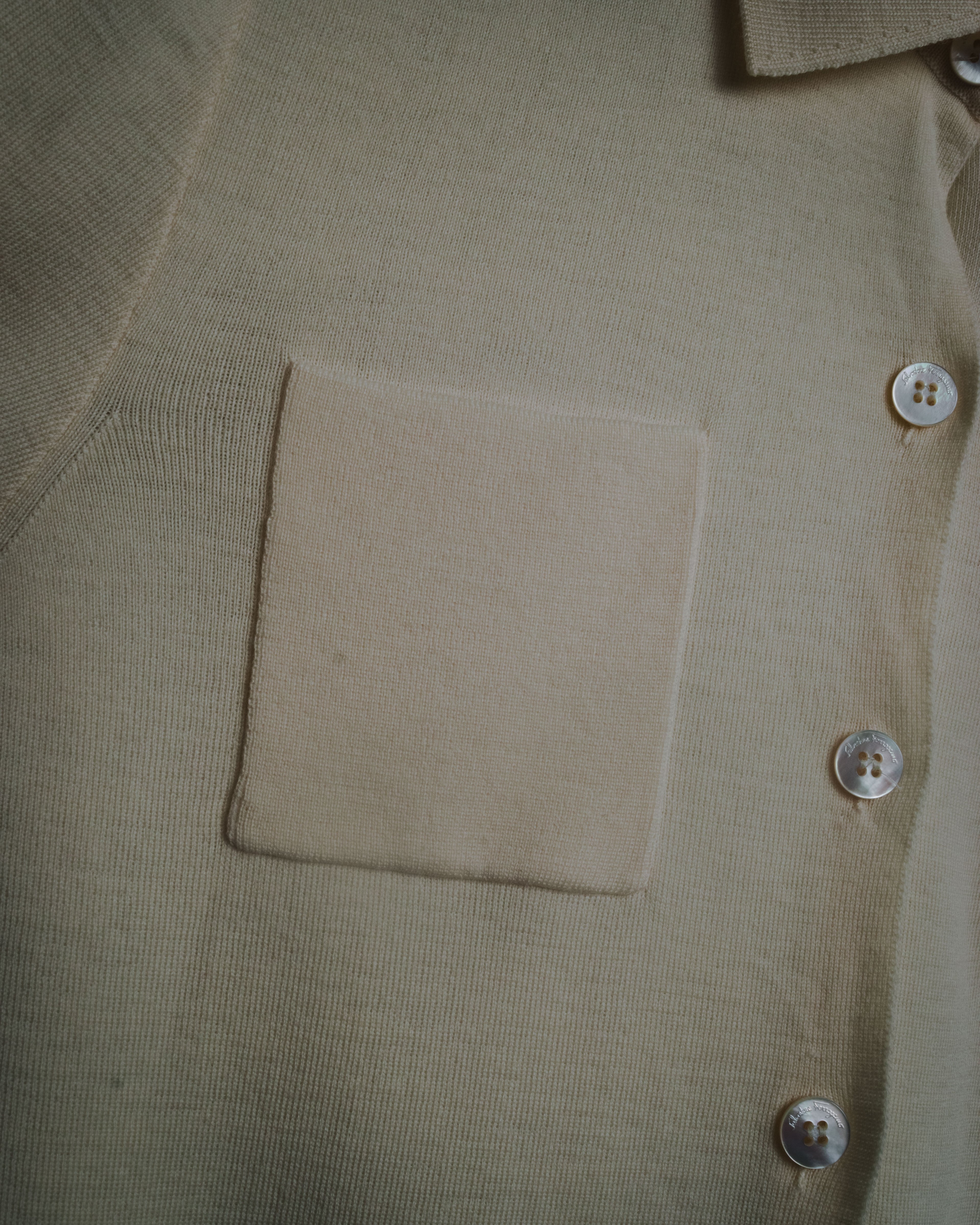 "Salvatore Ferragamo" 2000’s virgin wool knit shirt