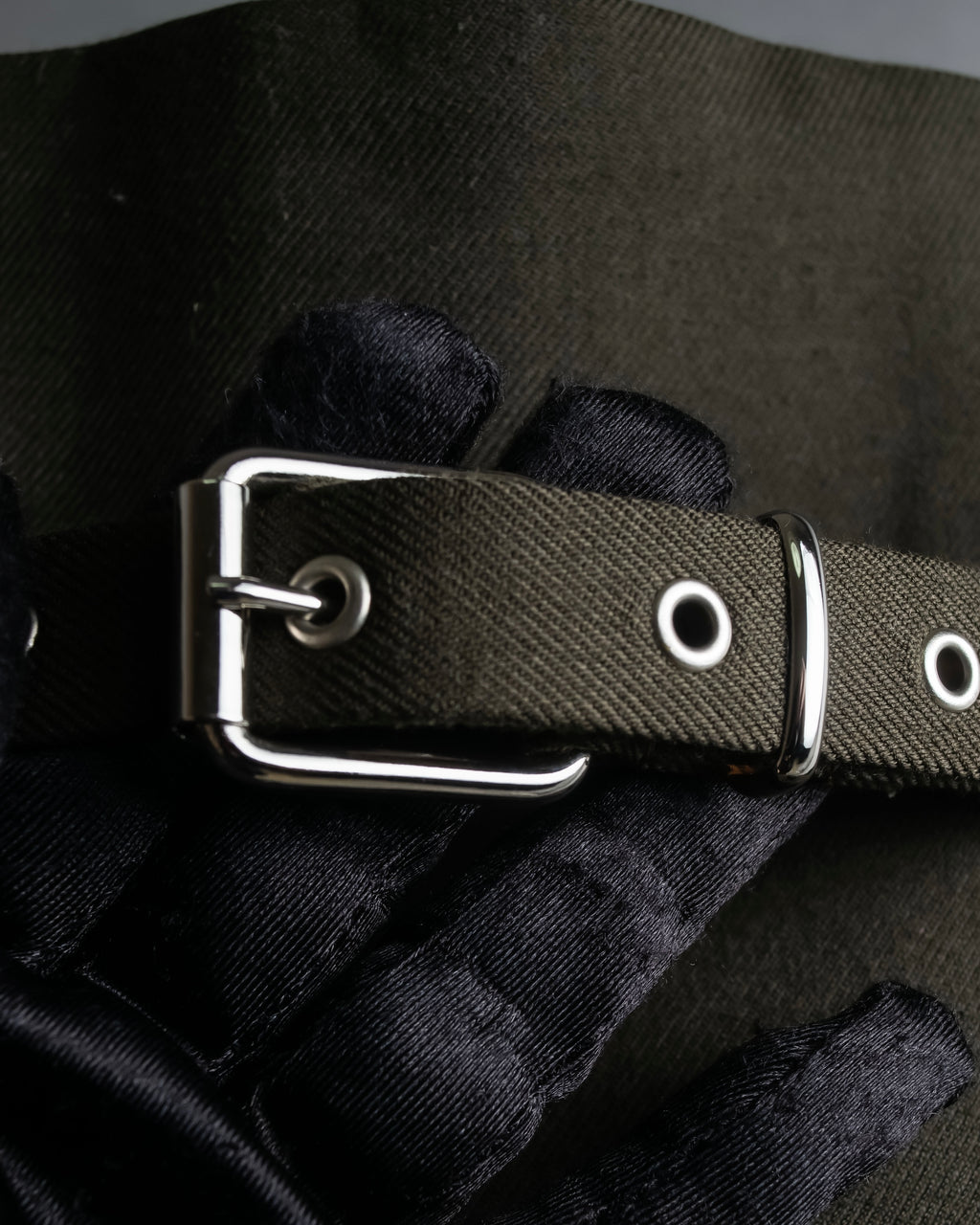 "SUPPORT SURFACE" Belted gather design flare long skirt