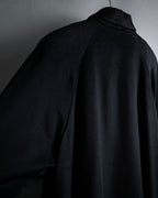 "BALMAIN" Raglan sleeve 100% cashmere stand collar coat