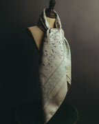 "Hermès" 00's Pastel bird print silk scarf
