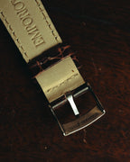 “EMPORIO ARMANI” Late 90’s-early 10’s Art deco rectangular leather strap watch