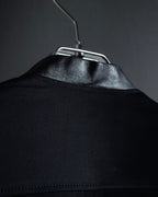 "HELMUT LANG" Leather lapel design, glossy jacket