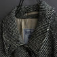 "BURBERRYS" Herringbone belted design soutien collar coat