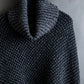 "DOLCE & GABBANA" Poncho silhouette waffle knit pullover