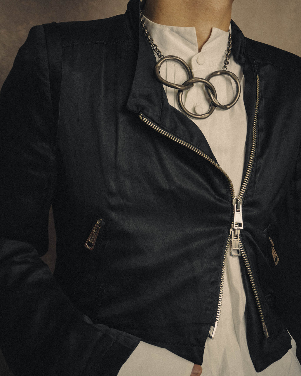 -SPECIAL- “Jean Paul Gaultier” 90’s-00’s sculptural metal ring necklace