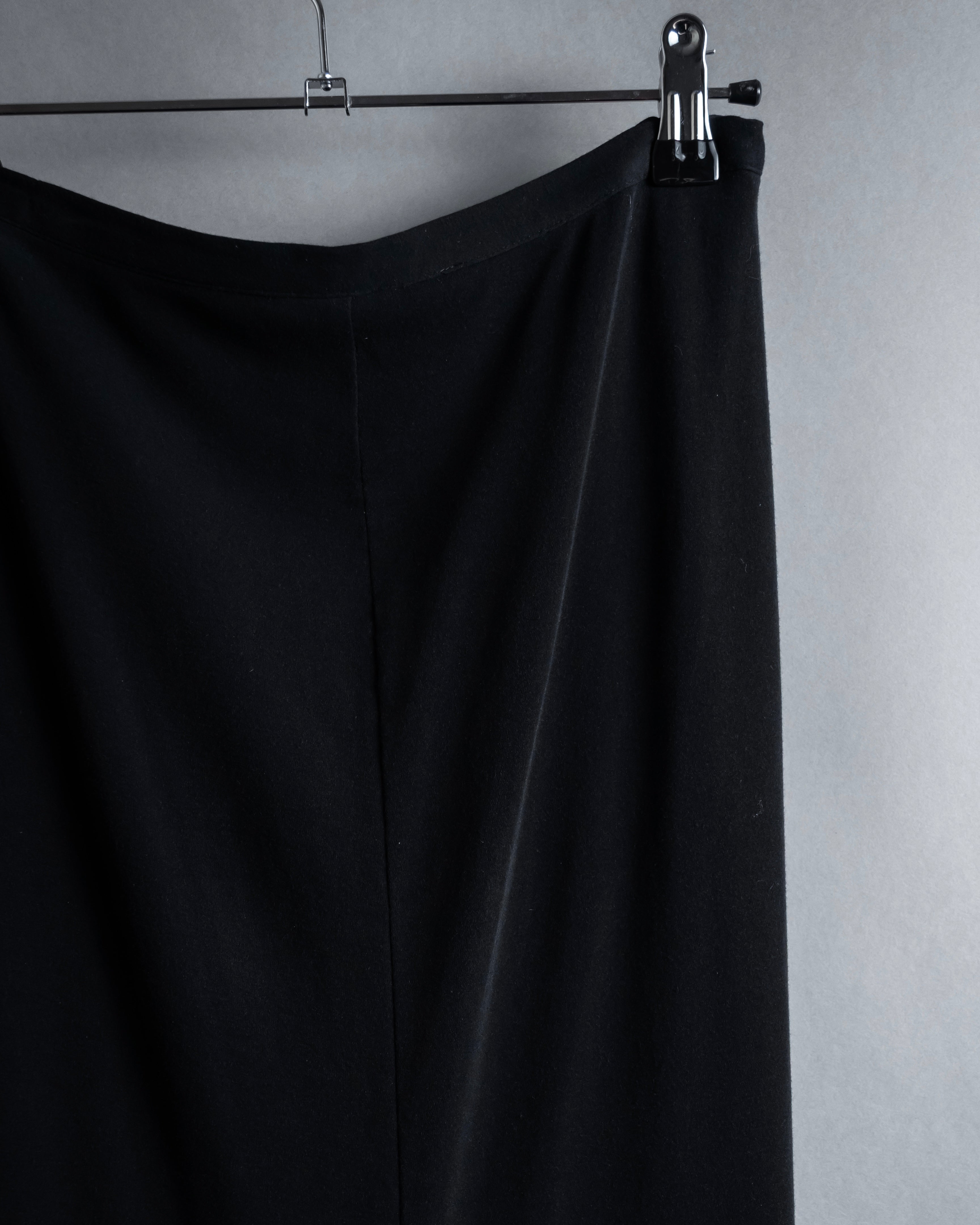 "YOHJI YAMAMOTO" 11SS Minimalist design skirt-like silhouette wide slacks