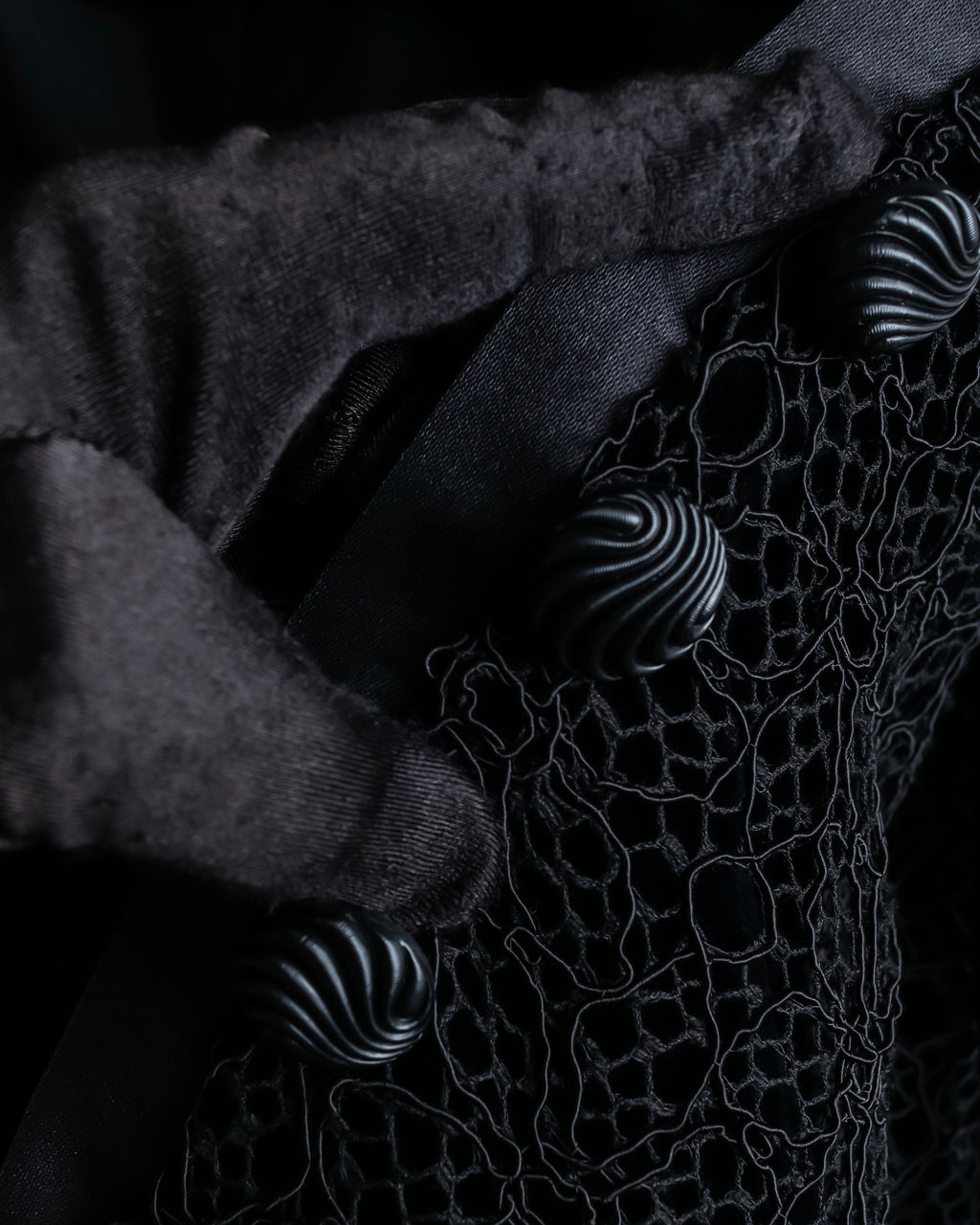 "JEAN-LOUIS SCHERRER" Lace frill design ribbon attached jacket