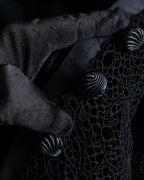 "JEAN-LOUIS SCHERRER" Lace frill design ribbon attached jacket