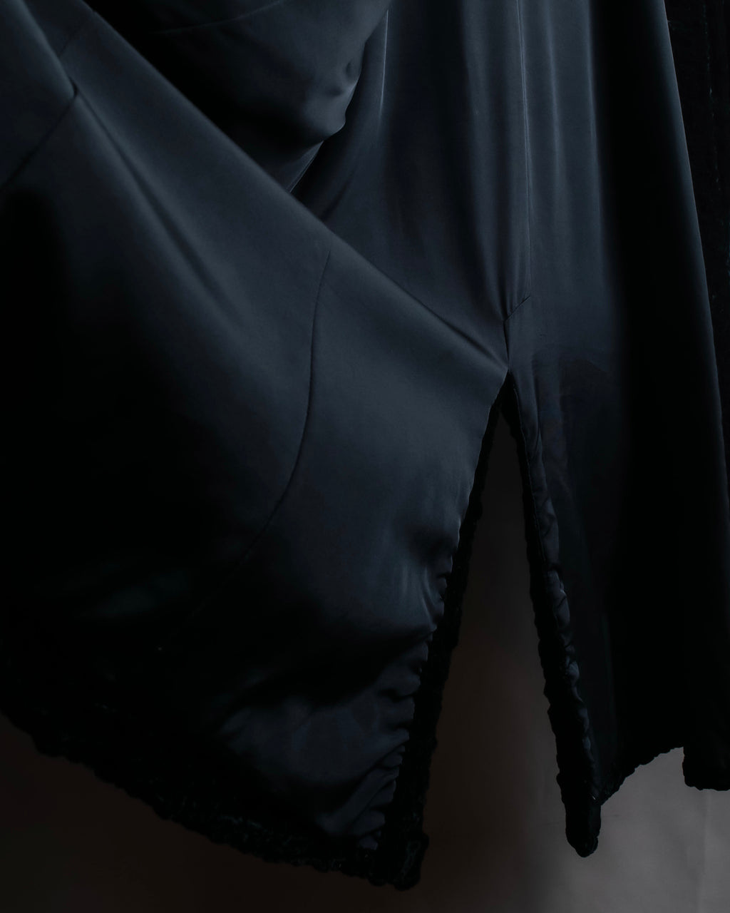 "GIORGIO ARMANI" Stand collar velour long coat