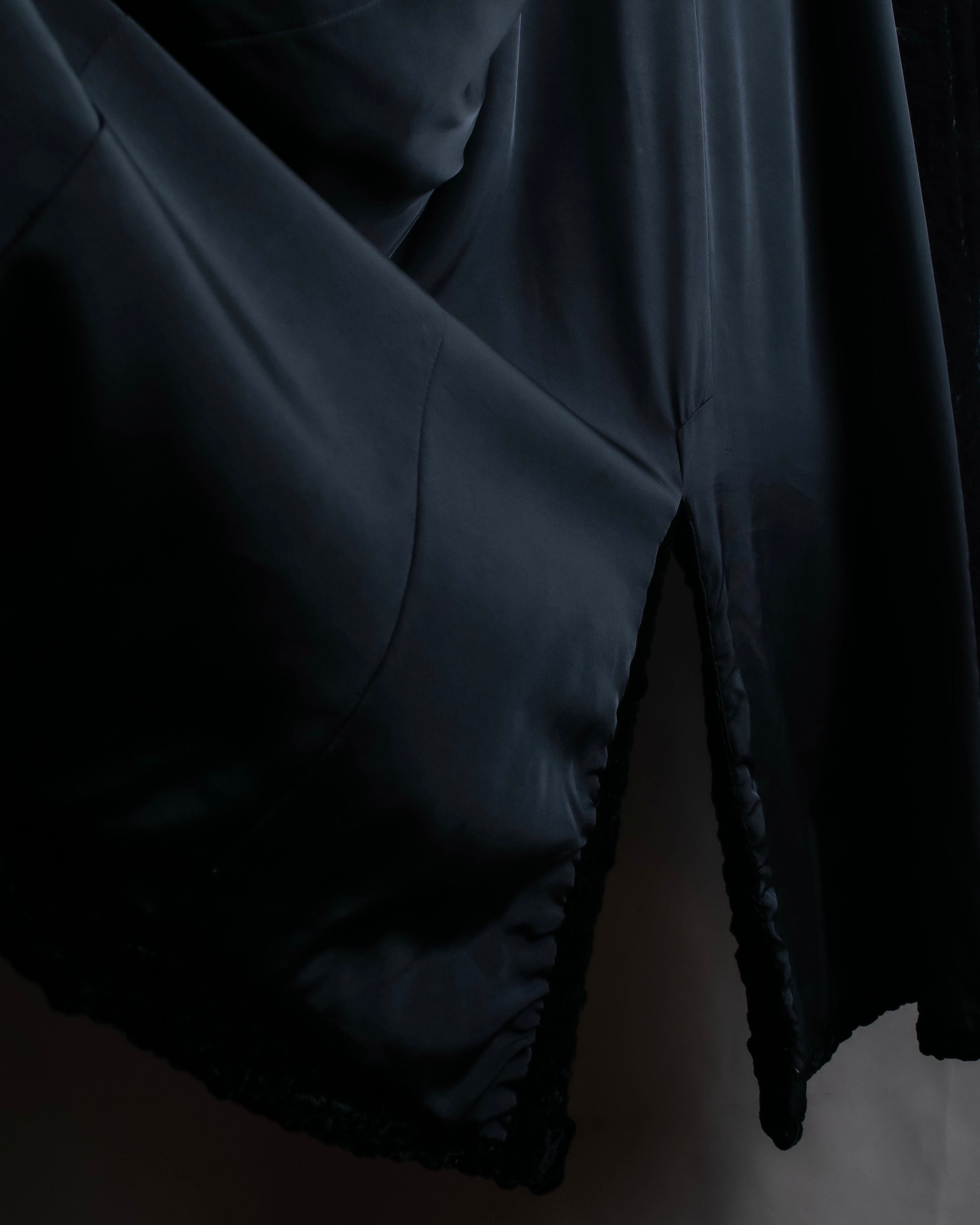 "GIORGIO ARMANI" Stand collar velour long coat