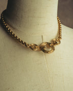 -SPECIAL- “Christian Dior” 70’s-80’s Textured triple ring link necklace