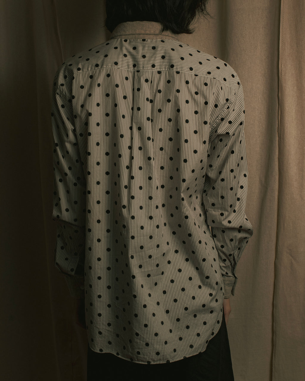 “COMME des GARÇONS HOMME DEUX” 17AW Polka dot stripe shirt