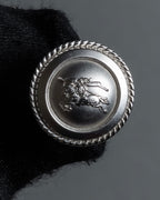 "BURBERRYS" Equestrian Knight engraved silver cufflinks