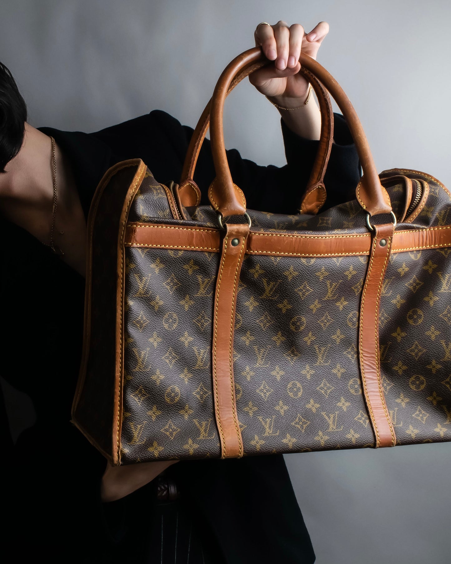 "LOUIS VUITTON" Monogram pattern pet carrier Boston bag