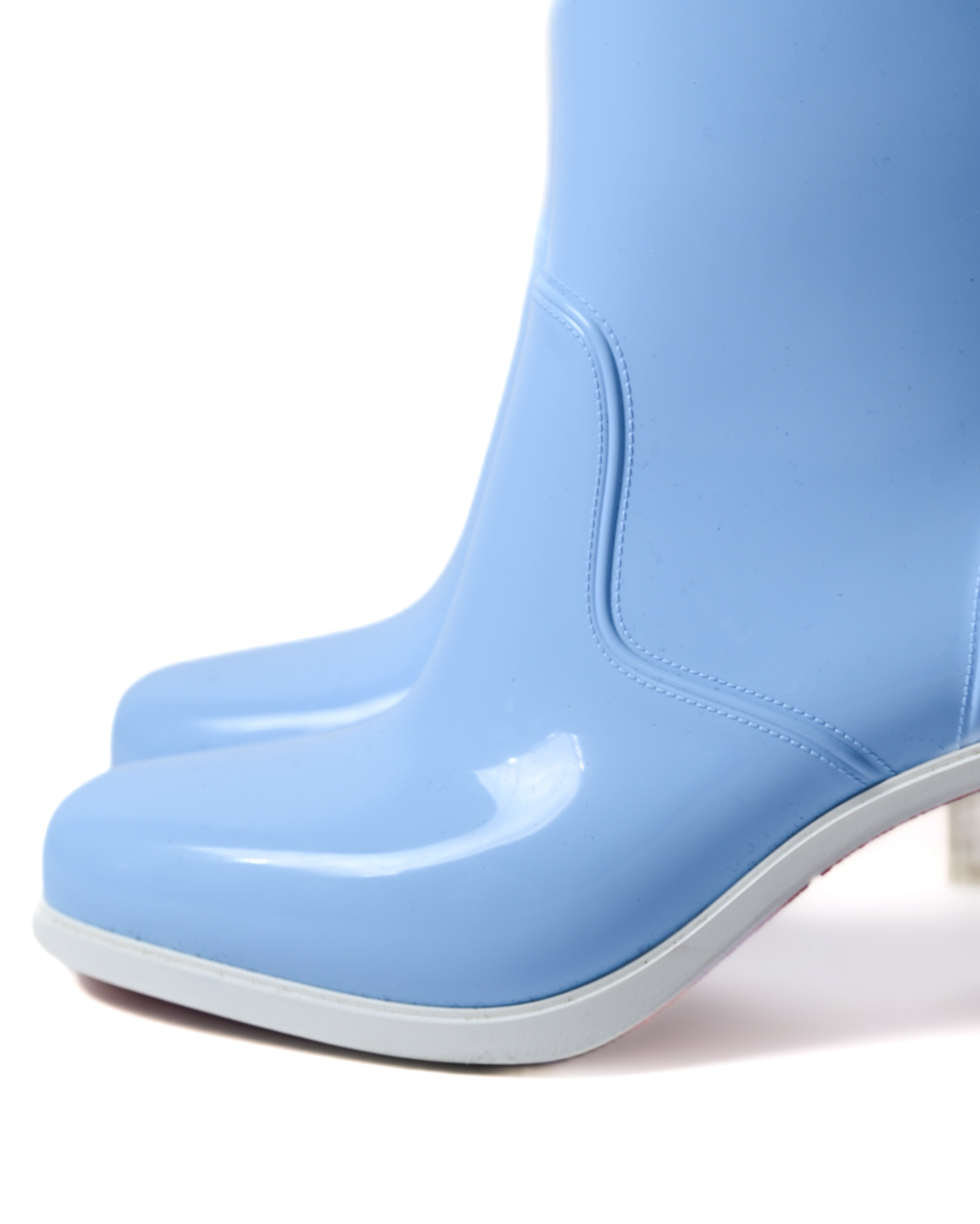 Christian Louboutin/ 70 High Heel PVC Rain Boots Sky Blue