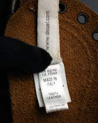 “DIESEL” 2000’s Studded craft leather belt