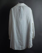 "GUCCI" Michele period ruffle round collar linen pullover shirt