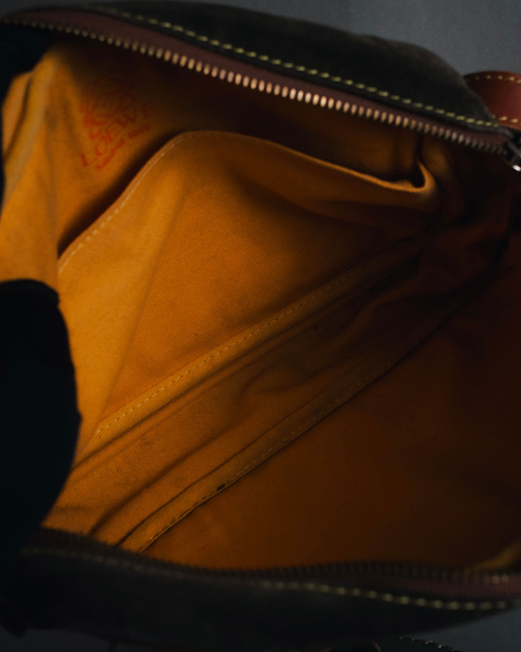 "LOEWE" 80’s bicolor nappa leather and suede shoulder bag