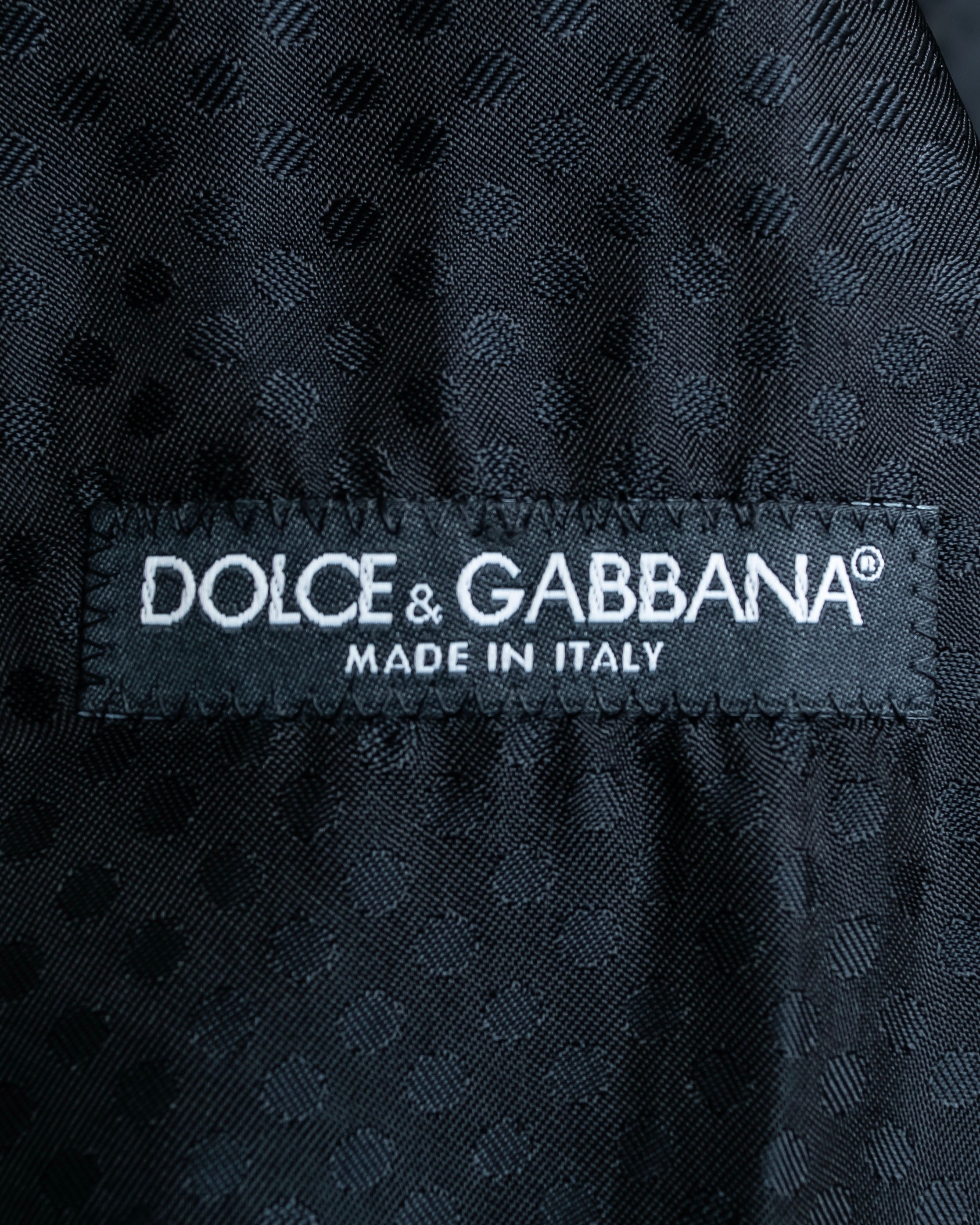 "DOLCE & GABBANA" Pattern switching peak lapel gilet