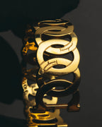 “Salvatore Ferragamo” 90’s-00’s Gancini motif gold bangle
