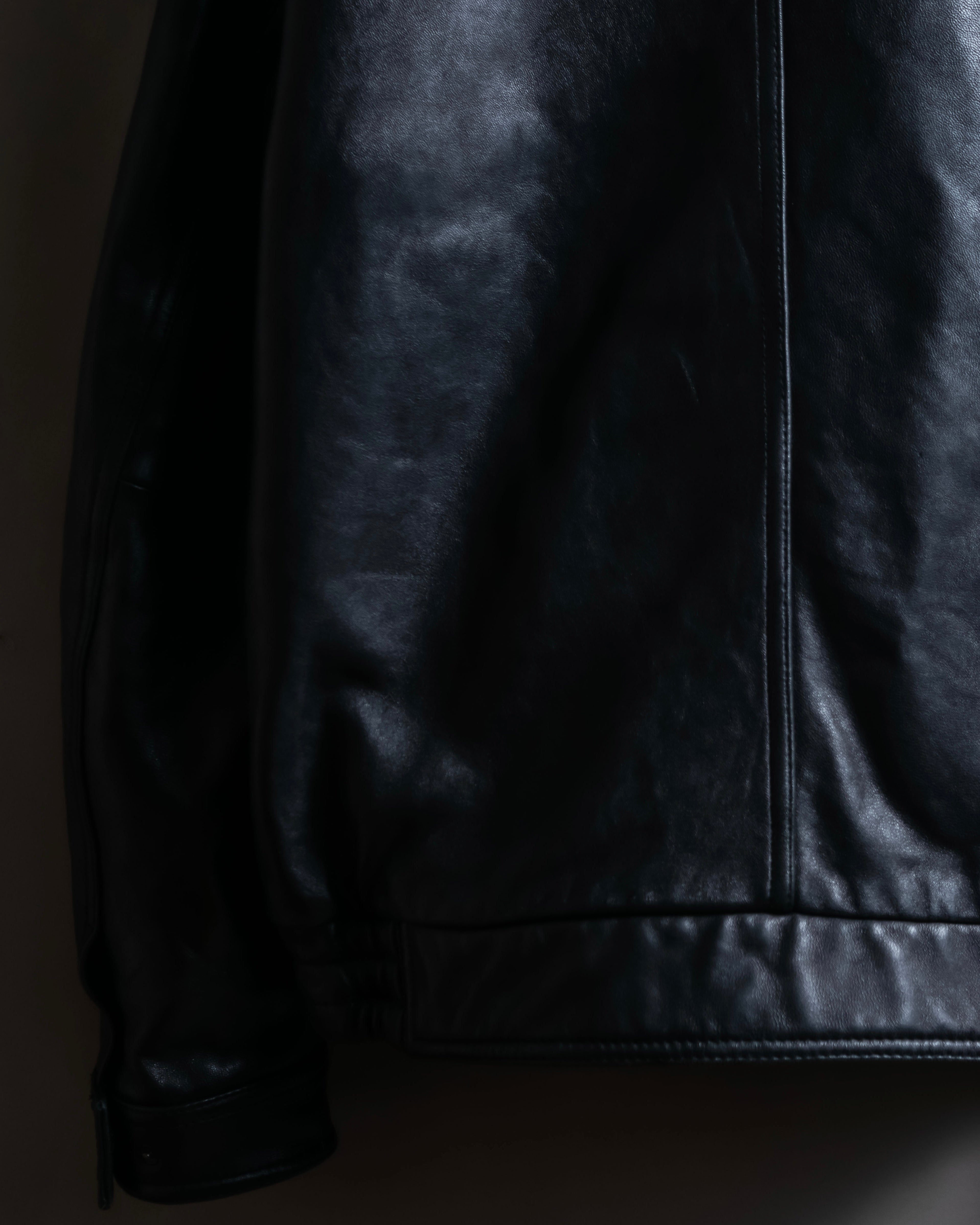 "M. JULIAN" High quality leather single riders blouson