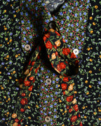 GUCCI × LIBERTY LONDON/ 2020AW Original Floral Pattern Fabric Ribbon Tie Button Down Shirt