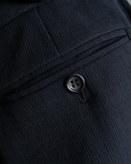 "GIORGIO ARMANI" Beautiful drape navy wool set up