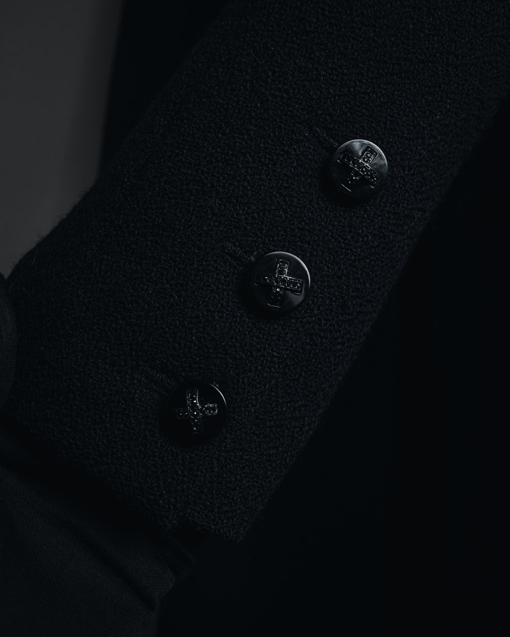 –SPECIAL– "CHANEL" 04SS sculpted princess-line wool crepe coat