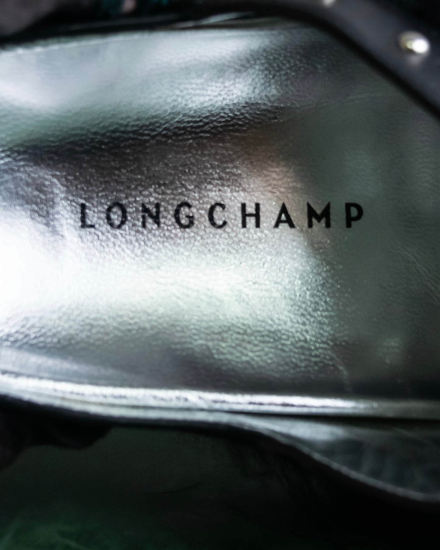 "LONGCHAMP" Fur & stud design chunky sole slip ons shoes