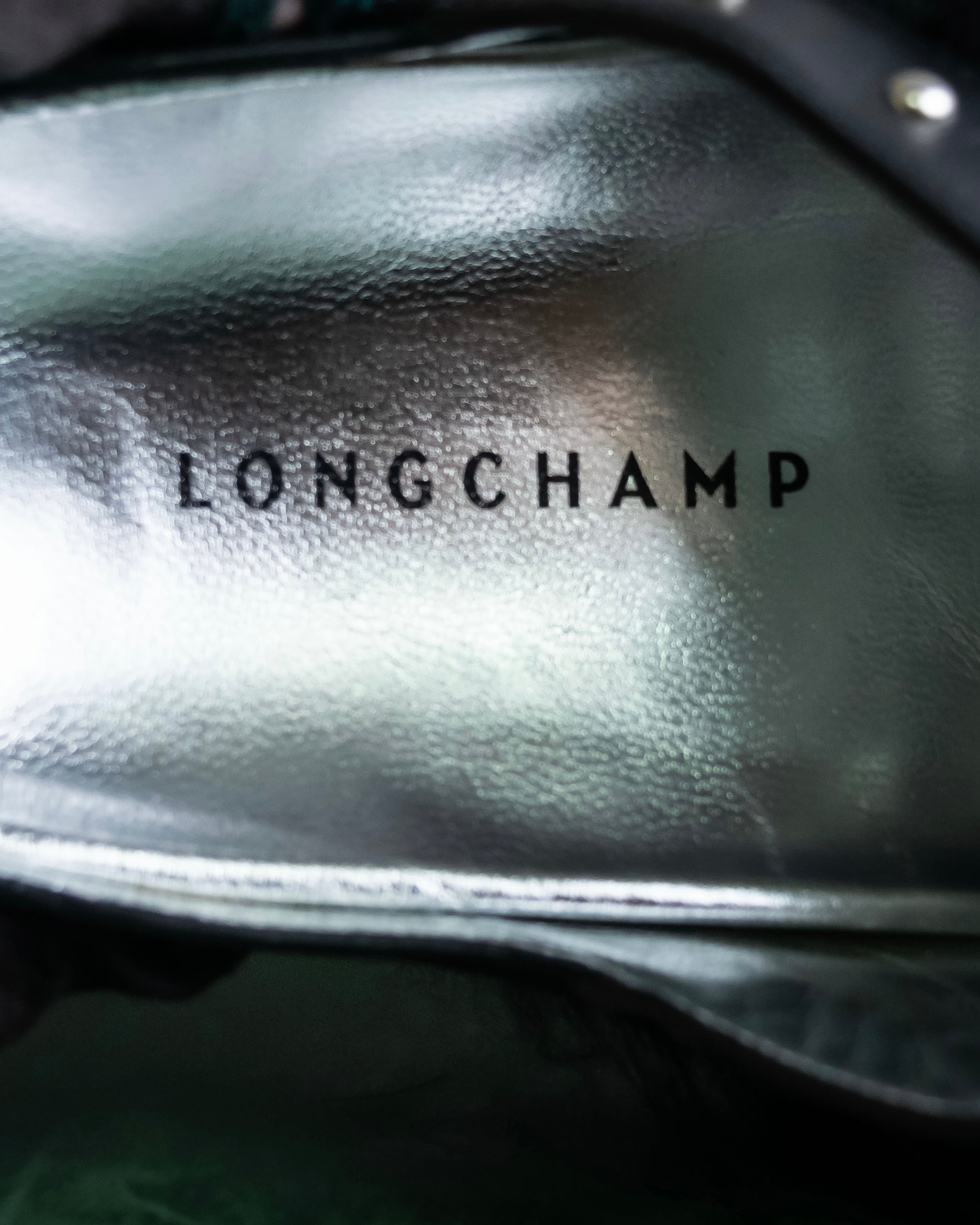"LONGCHAMP" Fur & stud design chunky sole slip ons shoes