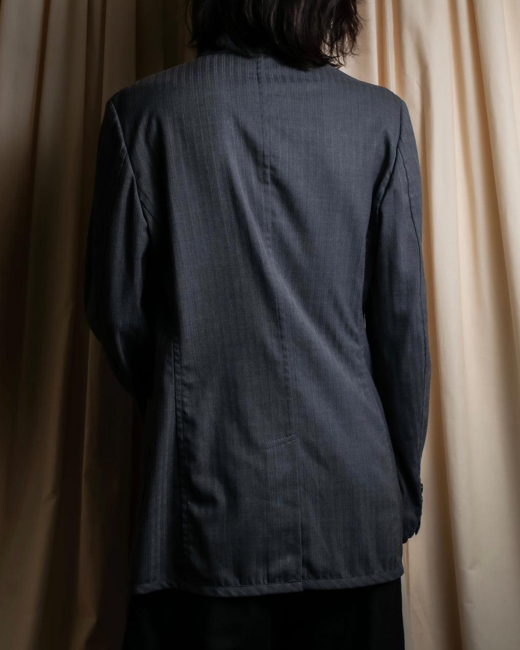 "COMME des GARCONS HOMME PLUS" 14SS modified lapel design striped jacket