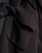 "VALENTINO" Shaped silhouette mocha brown chester coat