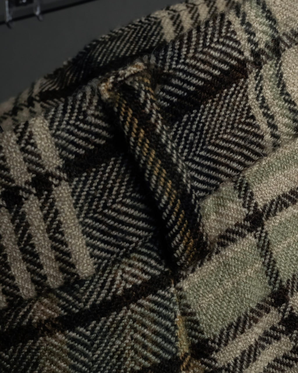 "GUCCI" Brushed check pattern tapered pants