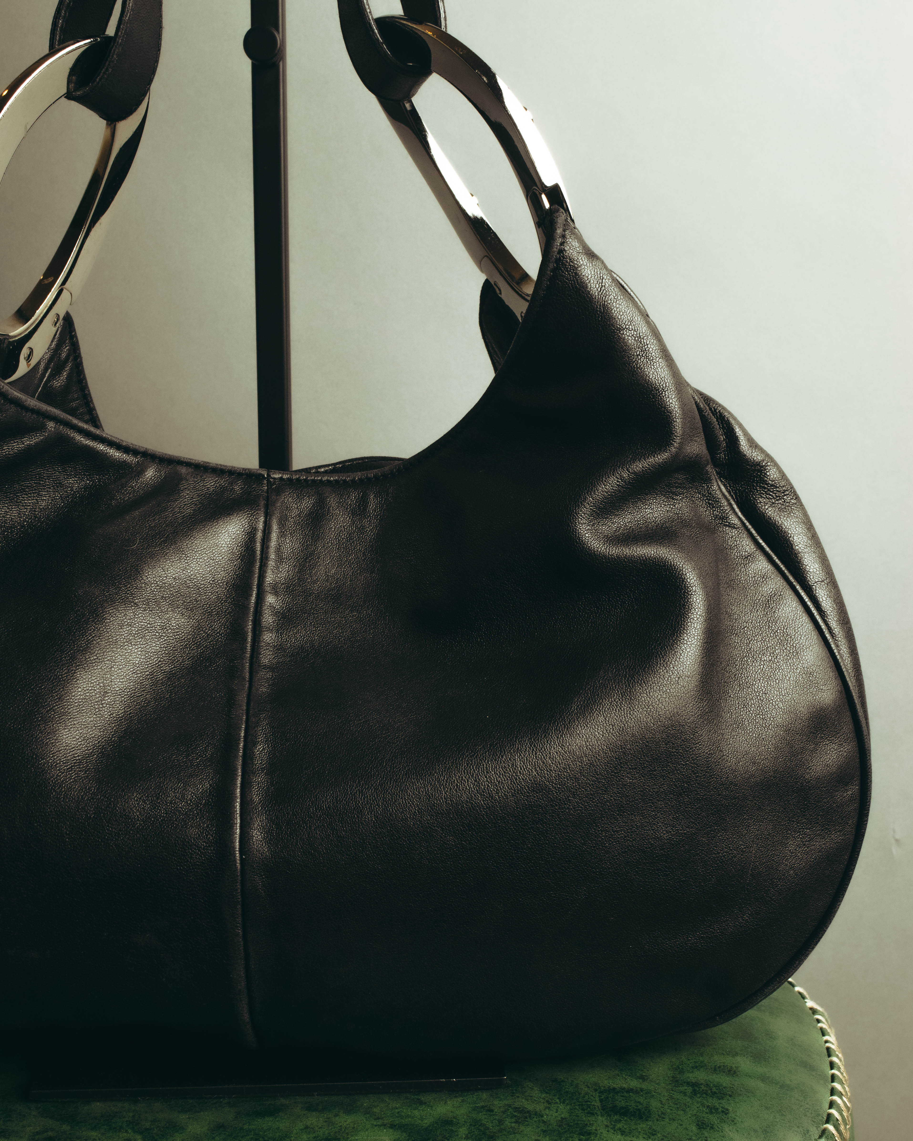 "Sergio Rossi" 00's-10's Soft leather hobo shoulder bag