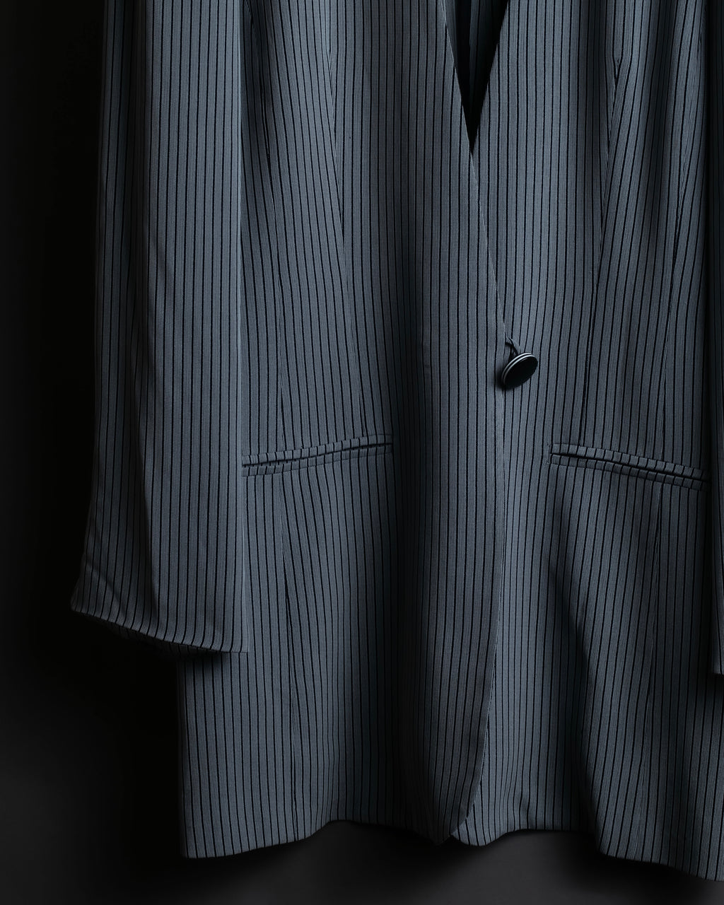 "Christian Dior" Pinstripe collarless jacket